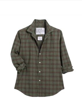 Frank & Eileen Barry Button Up Flannel Plaid Long Sleeve Shirt Size Large
